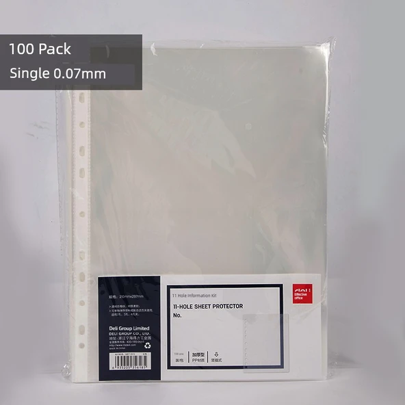 A4 Şeffaf Dosya Çantası - 100 Adet - 0.07mm Kalınlık
