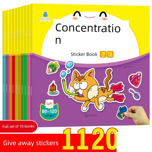 Konsantrasyon Geliştirme Çıkartma Kitabı - 10 Tepki Gücü Cilt - 2-6 Yaş