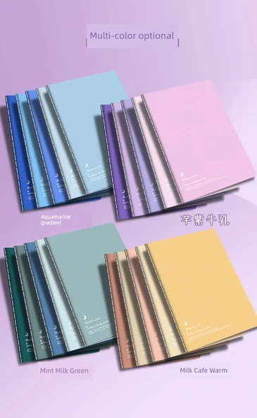 Minimalist Gradient B5 Defter - Açık Renk Gradyan - 15 Adet - 8
