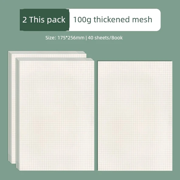 Lise Sınav Hazırlık Not Defteri - 2 Paket-Kalın/100g Düz Kağıt