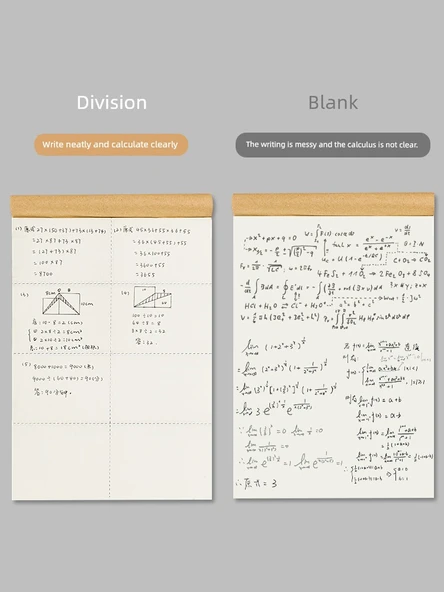 Lise Sınav Hazırlık Not Defteri - Bölümlü Taslak/10 Paket Kalın Göz Koruma Kağıdı - Resim 3