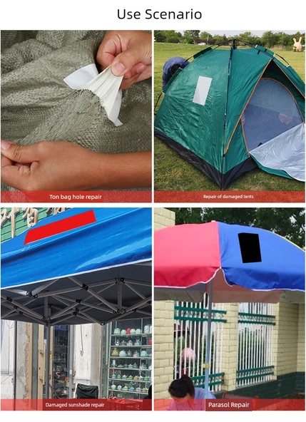 Dokuma Çanta Onarım Bandı - Gümüş - 100mm x 20m - 8