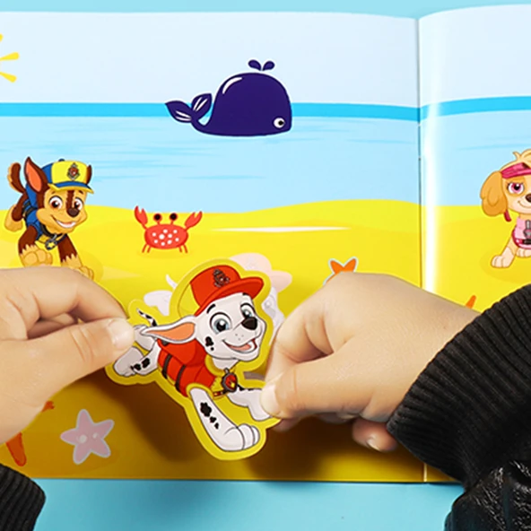 PAW Patrol Çıkartma Kitabı - Kahraman Şövalye Wang Wang Takımı Jel Yapıştırıcı - 4
