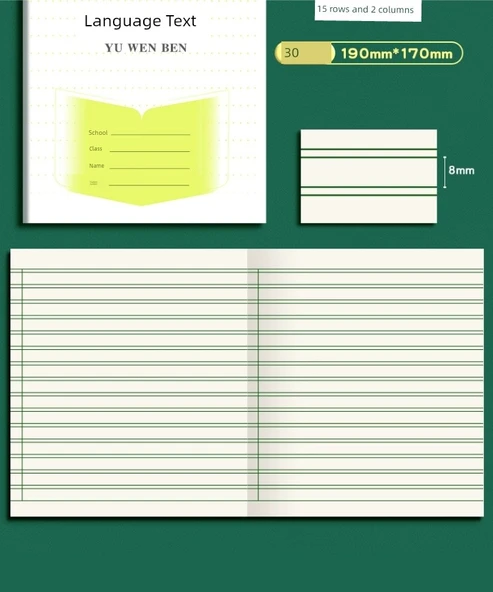 İlkokul Öğrenci Çalışma Defteri - 3-6 Sınıflar - Çince, Matematik, İngilizce - Kalın 30 Sayfa - Matematik Kitabı [10 Paket] - 12