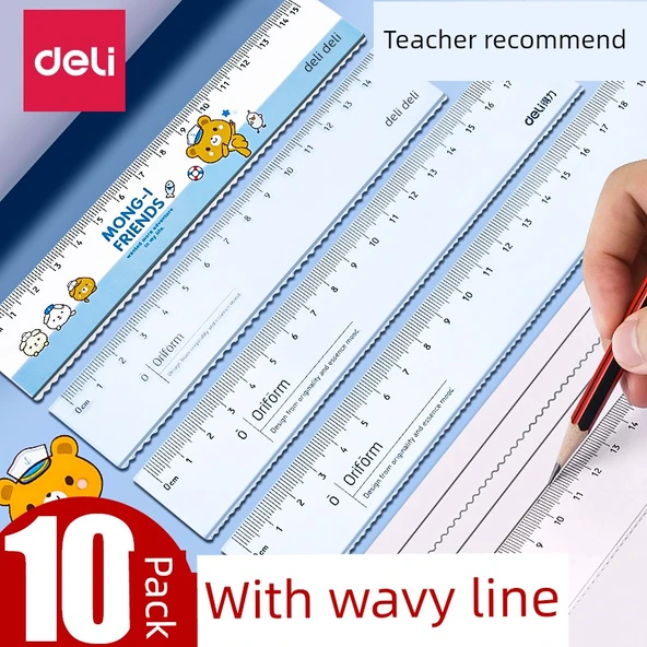 Dalgalı Cetvel - 15cm - 5 Adet - 2