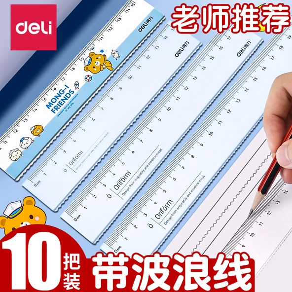 Dalgalı Cetvel - 15cm - 5 Adet