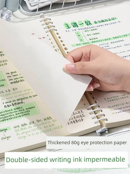 Şeffaf Yumuşak Deri Sırt Defteri A5-Mor Yatay Çizgi 60 Sayfa - Resim 6