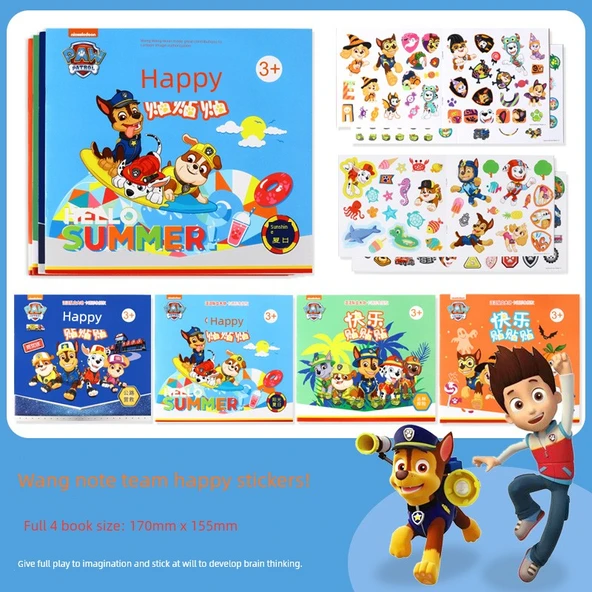 PAW Patrol Çıkartma Kitabı - Wang Wang Takımı ve Domuz Sayfası Mutlu Çıkartmalar - 6