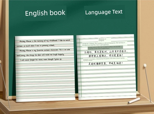 İlkokul Öğrenci Çalışma Defteri - 3-6 Sınıflar - Çince, Matematik, İngilizce - Kalın 30 Sayfa - Matematik Kitabı [10 Paket] - 7