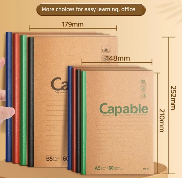 Kahverengi Deri Defter - A5 - 60 Sayfa - 10 Kitap - 9