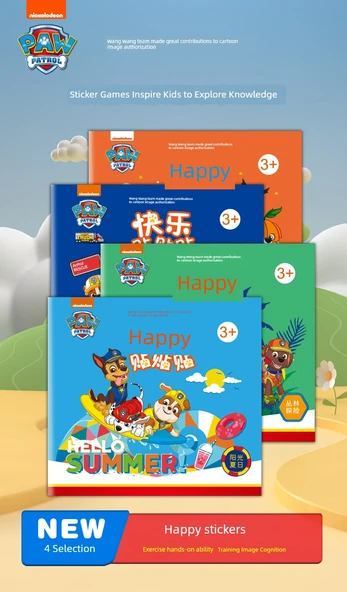 PAW Patrol Çıkartma Kitabı - Wang Wang Takımı Mutlu Posta Kitabı Dörtlü Set - 7