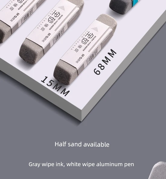 Silinebilir Kauçuk Kalem - Yarım Kumlu - 12 Yuan - 11