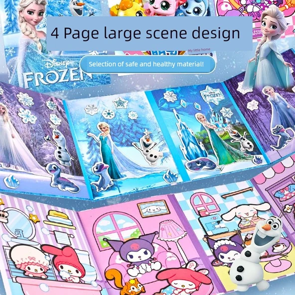 Aisha Prenses Elsa Sessiz Kitap - Prenses Aisha Kuromi Melody Mengke'nin Evi Otobüs Okulu Deniz Tatili - 3