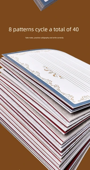 A4 İngilizce Yazı Kağıdı - 10 Paket (8 Model, 400 Sayfa Toplam) - 12