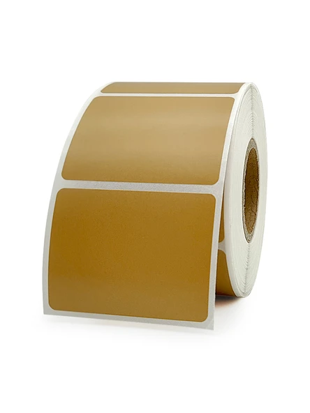 Kahverengi Karton Kendinden Yapışkanlı Termal Etiket - 30mm x 15mm - 2000 Adet Yatay - 2