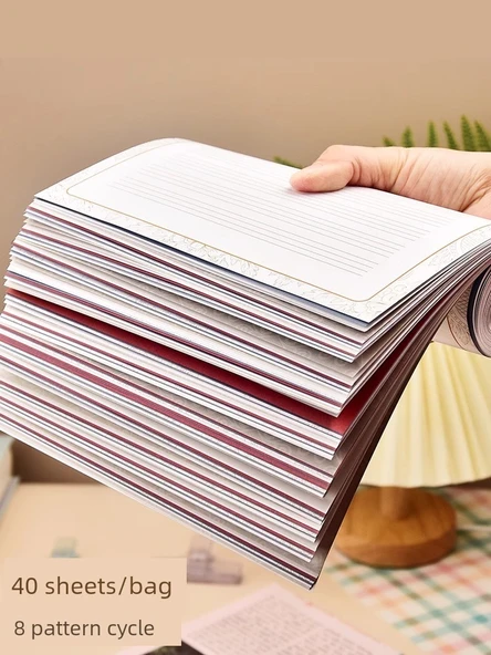 A4 İngilizce Yazı Kağıdı - 10 Paket (8 Model, 400 Sayfa Toplam) - 3