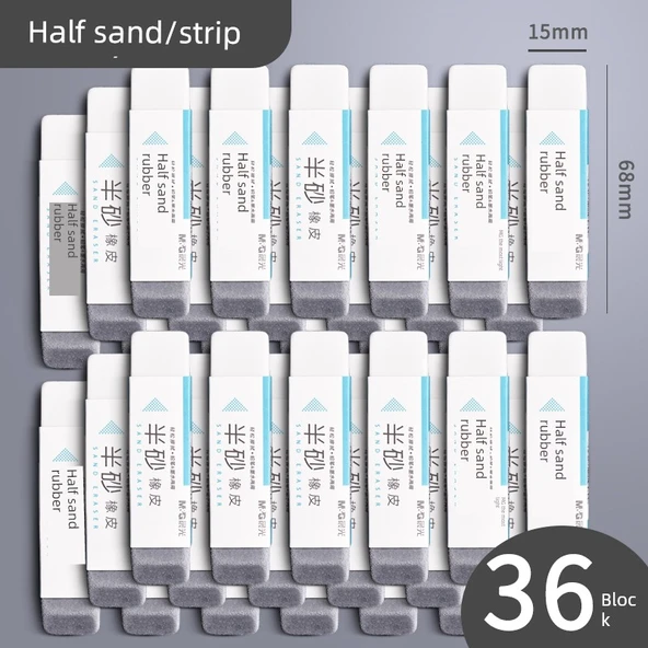 Silinebilir Kauçuk Kalem - Yarım Kumlu - 36 Yuan