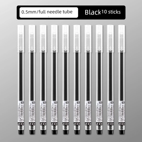 Düz Sıvı Kalem - 10 Siyah - 0.5mm