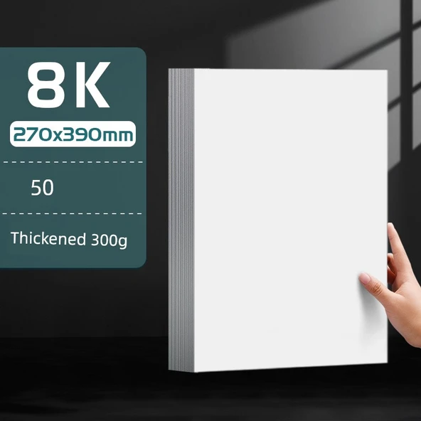 300g Beyaz Karton 8K - 50 Sayfa