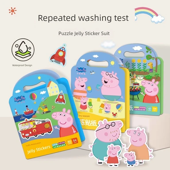 Peppa Pig Jel Çıkartma Kitabı - 3 Set