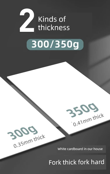 350g Beyaz Karton A3 - 25 Sayfa - 9