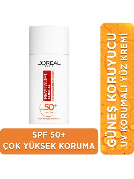 L'Oreal Paris Revitalift Clinical Spf 50+ Günlük Yüksek Uv Korumalı Yüz Güneş Kremi 50ml
