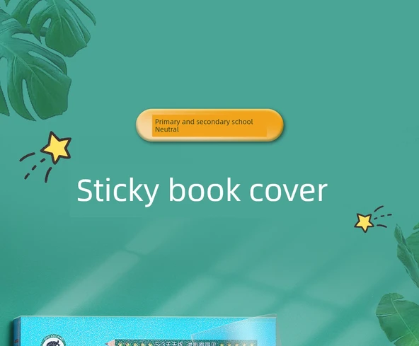 Şeffaf Mat Self Yapışkan Kitap Kapağı - 3-6 Sınıf Defterler - Delikli Desen [Orta 10] + 10 İsim Etiketi - Resim 6