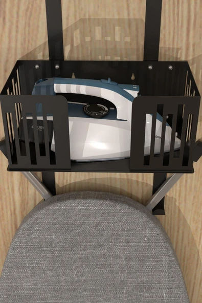 Risingmaber Siyah Kapı Arkası Ütü ve Ütü Masası Tutucu, Organizer, Ütü ve Ütü Masası Askısı MT110S - 6