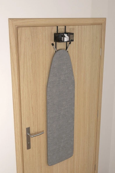 Risingmaber Siyah Kapı Arkası Ütü ve Ütü Masası Tutucu, Organizer, Ütü ve Ütü Masası Askısı MT110S - 5