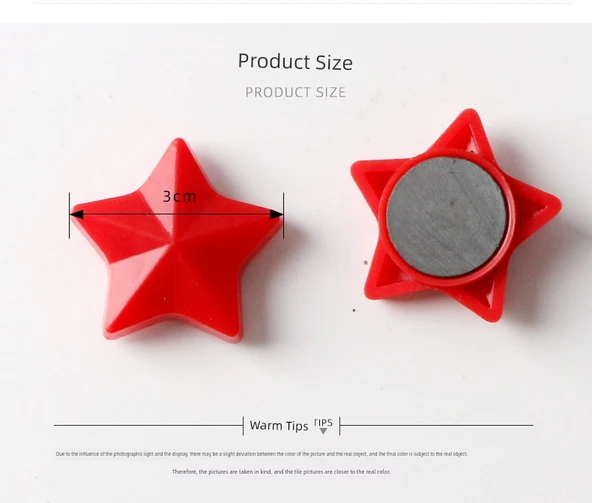 Manyetik Şekiller - 3.7cm Küçük Kırmızı Bayrak - Yeşil - 8 Adet - 8