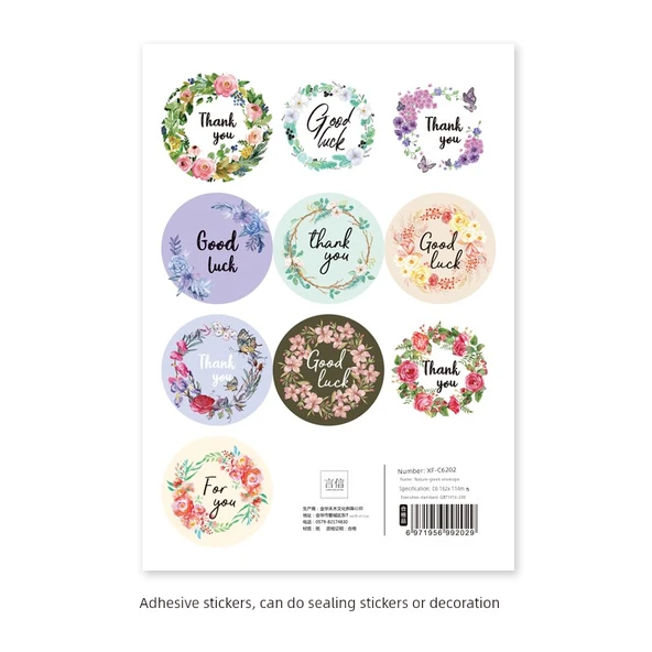 C6 Derin Mor Zarf - Mühür Stickerlı - 5 Adet - 5