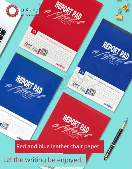 Mavi Deri Izgara El Yazısı Kağıdı - 2 Dikey 400 Izgara (Rastgele Renk) - Resim 7