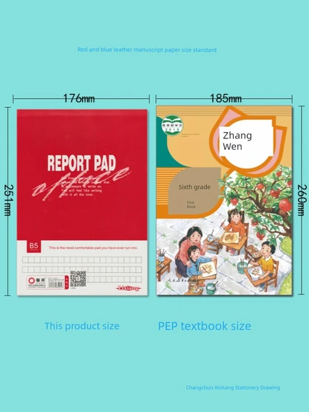 Mavi Deri Izgara El Yazısı Kağıdı - 2 Dikey 400 Izgara (Rastgele Renk) - Resim 5