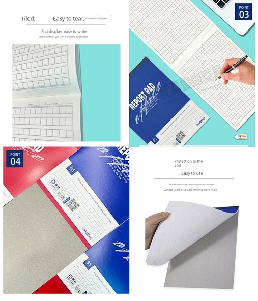 Mavi Deri Izgara El Yazısı Kağıdı - 2 Dikey 400 Izgara (Rastgele Renk) - Resim 10