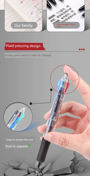 0.7mm Tükenmez Kalem - Kakao Kahverengi Ayı - 1 Adet + Nazik Kuzu - 1 Adet + Yaramaz Penguen - 1 Adet - 12