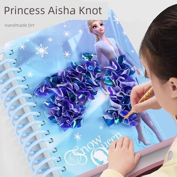 Prenses Giydirme Çıkartmaları DIY Makyaj Kitabı Oyuncak - Kale Prensesi - 2