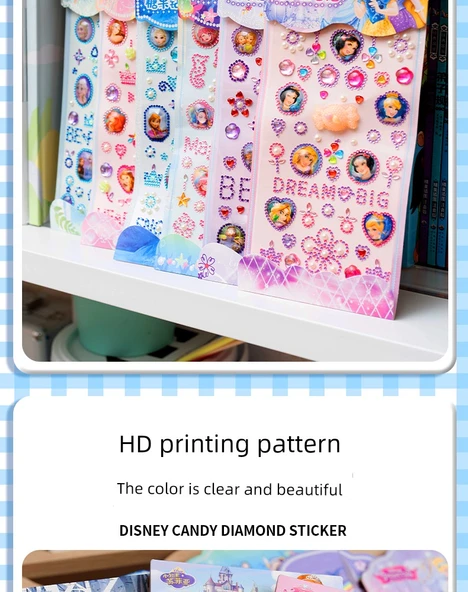 3D Prenses Elsa Sticker Seti - Sallanan Su Macunu Buz ve Kar Sophia Sihirli Uçuş Süper Mickey Su Altında - Resim 9