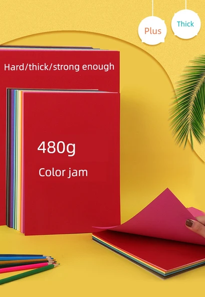 4K Ekstra Kalın 480G Renkli Sert Karton - Meyve Yeşili 10 Sayfa - 7