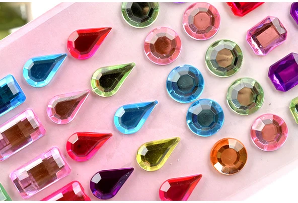 DIY Kristal Çocuk Stickerları - Banka Renkli Elmas İki Yeni Gelen - 10