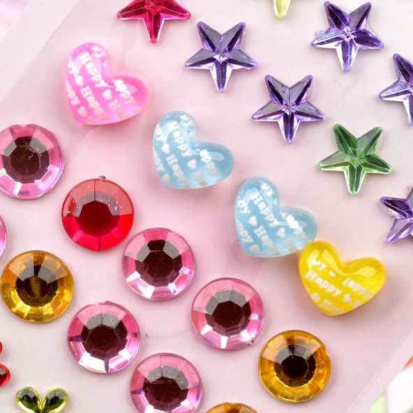 DIY Kristal Çocuk Stickerları - Banka Renkli Elmas İki Yeni Gelen - 4
