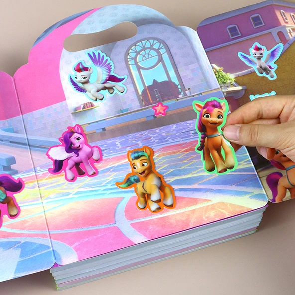 Çocuklar için Jel Çıkartma Kitabı - Pony Paulie Magnetik Sessiz Kitap - 1 - Resim 11