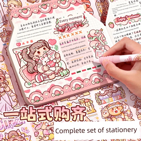 Çocuk Günü Küçük Patates Kırtasiye Hediye Kutusu Seti - Küçük Patates El Hesap Goo Kart Hediye Kutusu 204 Parça Set + Sessiz Kitaplar - Resim 4