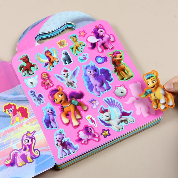 Çocuklar için Jel Çıkartma Kitabı - Pony Paulie Magnetik Sessiz Kitap - 1 - Resim 3