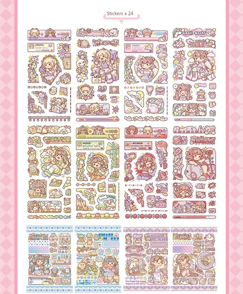 Çocuk Günü Küçük Patates Kırtasiye Hediye Kutusu Seti - Küçük Patates El Hesap Goo Kart Hediye Kutusu 204 Parça Set + Sessiz Kitaplar - Resim 12