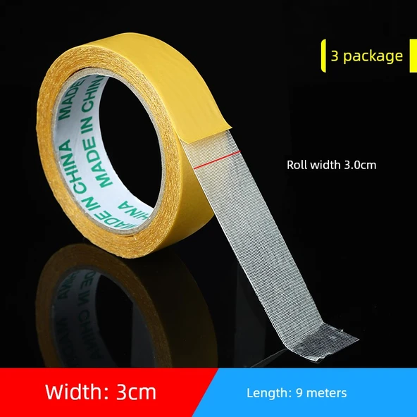Çift Taraflı Kumaş Bant - 3cm Genişlik x 9m Uzunluk