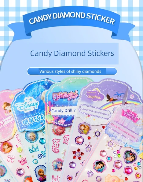 3D Prenses Elsa Sticker Seti - Şeker Macunu Buz ve Kar Prensesi A Sophia - Resim 7