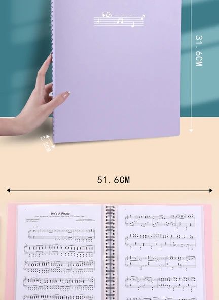 A4 Nota Klasörü - Gökyüzü Mavisi - 30 Sayfa - 9