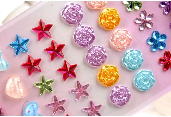DIY Kristal Çocuk Stickerları - Küçük Boy Çeşitli Şekiller Matkap A Seti - 8