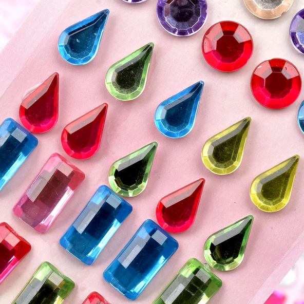 DIY Kristal Çocuk Stickerları - Küçük Boy Çeşitli Şekiller Matkap A Seti - 3