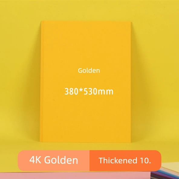 4K Ekstra Kalın 480G Renkli Sert Karton - Altın 10 Sayfa